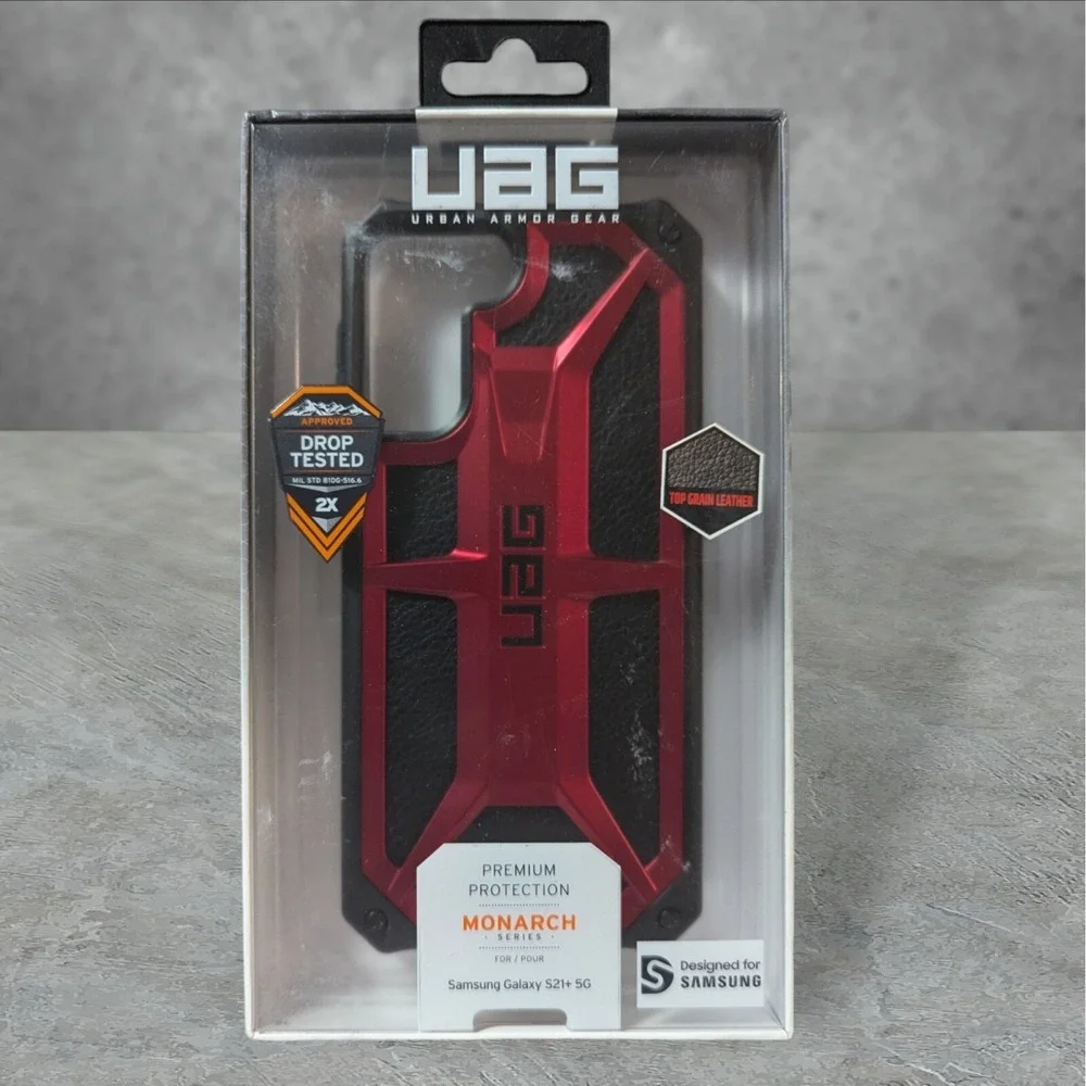 L4. UAG Monarch Case Samsung Galaxy S21+ (Plus) 5G Crimson Red‎ Urban Armor Gear